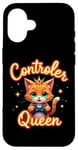 iPhone 16 Controller Queen Cute Gamer Cat Design- Gaming Cat Lovers Case