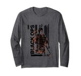 Call Of Duty Black Ops Soldier Silhouette Distressed Logo Long Sleeve T-Shirt