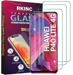 RKINC Verre Trempé [Lot de 3] pour Huawei P40 Lite 4G, Film Protection écran, Dureté 9H 0,33 mm HD Glass [sans Bulles d'air][Résistant aux rayures][Garantie à vie]