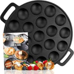 IRONO Poffertjes Pan - Mini Pancake Maker - - 19 Pancakes -... 