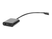 Digitus - Usb-C Till Uttagsadapter För Hörlurar - 24 Pin Usb-C Hane Till 24 Pin Usb-C, Mini-Phone Stereo 3.5 Mm Hona - 20 Cm - Svart