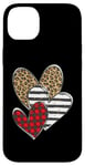 iPhone 14 Plus Happy Valentines Day Love Cute Heart Cheetah Plaid Pattern Case