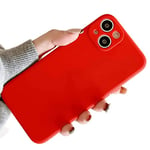 Coque pour iPhone 13 [antichoc] [résistant aux chutes], coque de protection robuste pour Apple iPhone 13, coque intégrale avec protection de l'objectif de l'appareil photo, anti-rayures,Rouge de Chine