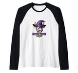 Funny Farm Halloween Shirt Hocus Heifer Pocus Witch Hat Raglan Baseball Tee