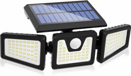 Lampe Solaire,118 LED Lampe Solaire Extérieur Detécteur de Mouvement,IP65 Étanche pour Jardin,Entrée,Terrasse 1 Pack