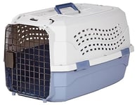 Amazon Basics Niche animaux de compagnie à deux portes à chargement par le haut, pour Chien, Chat, Bleu, L 58 x l 38 x H 33 cm