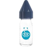 Biberon Régul'Air 110 ml dBb Remond en verre - tétine NN -nouveau-né- anti-coliques en caoutchouc - marine