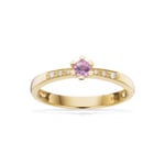 Scrouples Vida Darling 8 Karat Guld Ring Med Diamanter 0,04 Carat H-w/p1 Og Safir 7823,10PS