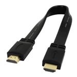 Cable Hdmi Plat Ethernet Contacts Dores-Cable Hdmi 4K Plat-Audio-Supportmultifonctionnel-Haute Definition-Compatible Pc,Ps4,Ps5,Xbox,Smart Tv-50 Cm