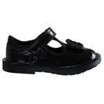 Kickers Childrens Unisex T-Bar Flutter Kids Black Shoes Leather - Size UK 5 Infant