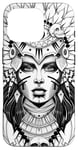 iPhone 16 Pro Aztec Warrior Queen Blackwork Tattoo Flash Case