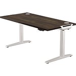 Fellowes Levado Electronically Height Adjustable Sit Stand Desk Rectangular Walnut T-Foot 1,829 (W) x 698 (D) x 1,257 (H) mm MFC (Melamine Faced Chipboard), PVC (Polyvinyl Chloride), Steel