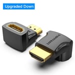 Upgraded Down 1 Piece Vention-Adaptateur HDMI 90 270, convertisseur mâle vers femelle à angle droit résistant, connecteur HD 4K pour HDTV, PS4, Lptop, boîtier TV, prolongateur HDMI ""Nipseyteko