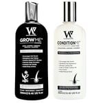 Hair Growth Shampoo & Conditioner by Watermans UK Biotin, Argan Oil, Allantoin, Rosemary, Niacinamide, Lupin. Male & Female Hair Loss Products