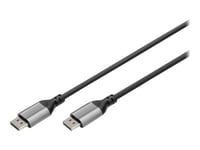 Digitus - Displayport-Kabel - Displayport (Hane) Till Displayport (Hane) - Displayport 1.4 - 2 M - 8K60 Hz (7680 X 4320) Stöd, 4K144hz Stöd - Svart