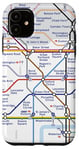 iPhone 11 London Tube Subway Map Retro Vintage Case