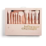 Makeup Revolution Revolution Pro Influencer Overnight Full Beat Brush Set & Roll - 10 piece Set