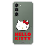 Personalaizer Coque Souple Transparente pour Samsung S24 avec Logo Hello Kitty