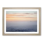 Big Box Art Landscape Fog in The Dawn 2 Framed Wall Art Picture Print Ready to Hang, Oak A2 (62 x 45 cm)