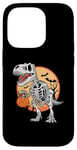 Coque pour iPhone 14 Pro T-Rex Mummy Citrouille Dino Trick Treat Halloween