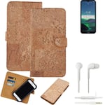 FOR Nokia 1.4 SMARTPHONE CASE COVER WALLETCASE CORK