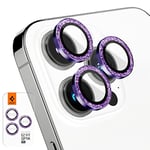 Spigen Glas.tR EZ Fit Optik Pro Protection Camera pour iPhone 14 Pro, iPhone 14 Pro Max, 2 Pièces, Intenses violettes glitter, Protection Individuelle, Kit d'installation inclus