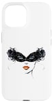 Coque pour iPhone 15 Masque vénitien, joli visage, femme, Venise, Italie