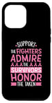 Coque pour iPhone 12 Pro Max Soutien contre le cancer du sein Admire Honor Sensibilisation au cancer du sein