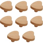 Ccykxa - Boutons d'armoire en Bois en Forme de Coeur Poignées de Porte Enfant Boutons de Tiroir en Bois Massif Boutons de Placard pour Armoire