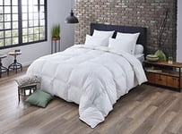 DODO | Couette Naturelle Chaude Anti-acariens 240x260 | pour lit 2 Personnes | Couette Mont Blanc 70% Duvet 30% Plumettes | Gonflant aéré et Douce | Fabriqué en France | Lavable en Machine à 40°c