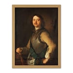 Artery8 Peter The Great Tsar Of Russia Portrait Painting Artwork Framed Wall Art Print 18X24 Inch