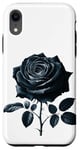 Coque pour iPhone XR Rose noire pour les amateurs de roses insolites amateurs de jardin pour femmes et filles