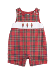 Trotters Kids' Nutctracker Smocked Romper Suit, Red/Multi