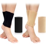 Skating Spirit Ankle Gel Sleeves (1 par) - Ankelskydd för konståkning, isåkning, rullskridskor, hockey, inlines och skidor med hårda pjäxor Beige