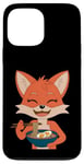 iPhone 13 Pro Max Happy Fox with Ramen Kawaii Food Design Case