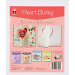 Hot Off The Press Hot Off The Press Die-Cut Cards W/Envelopes 5/Pkg-Heart Swing, Other, Multicoloured