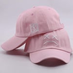 Sad Boy Bones Baseball Cap Embroidered Cotton Sad Face Hip Hop Daddy Hat Female Male Travel Funny Rebound Cap-Pink