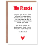 Greeting Card Love Poem Blue Eyes Fiancée Romantic Poetry Fun Valentine's Day