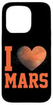 iPhone 15 Pro Planet Martian I Love Mars Heart Case