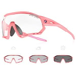 X-TIGER Lunette de Soleil Photochromique Homme Femme Anti-UV400 Tr90 Cadre Lunette de Cyclisme Lunette Vélo VTT