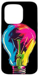 Coque pour iPhone 15 Pro Ampoule multicolore pour garçons et filles