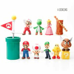 Super Mario Bros Luigi Princess 12pcs/set Action Figure Kid Toy Gift Cake Topper