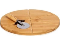 Skrivbord För Krojenia Bigbuy Home Skrivbord För Krojenia Pizza Bambu Naturell (35 Cm)