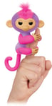 FINGERLINGS - Charli - Petit Bébé Singe Interactif Rose/Violet - Peluche Électronique pour Enfants dès 5 Ans - Animal Intéractif qui s'Accroche au Doigt - Réactions au Toucher avec 70 Sons - Lansay