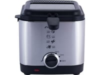 Kamille Fryer Compact Fryer, 1.5L Stainless Steel Deep Fryer