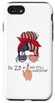 iPhone SE (2020) / 7 / 8 I am 20 + Middle Finger Patriot Woman Messy Bun US Flag 21yo Case