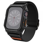 Spigen Apple Watch 46mm (Series 10) Armband och Skal Lite Fit Pro Matte Black