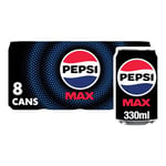 Pepsi Max Cans, 8 x 330ml