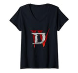 Womens Diablo IV Video Game Official Logo Simplified V-Neck T-Shirt