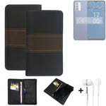 Phone Case + earphones for Nokia G310 5G Wallet Cover Bookstyle protective